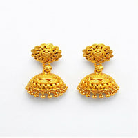 Traditional Gold Plated Jhumka Earrings for Women