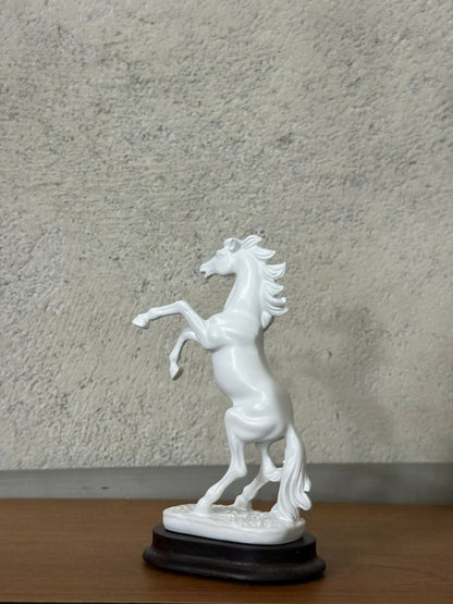 White Horse poly-resin Showpiece Statue for Home & Office Décor
