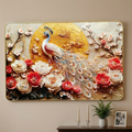 Luxury Peacock Wall Art Frame – Elegant Golden Home Decor