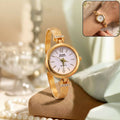 Gold Bracelet Watch – Elegant & Sparkling Quartz Timepiece