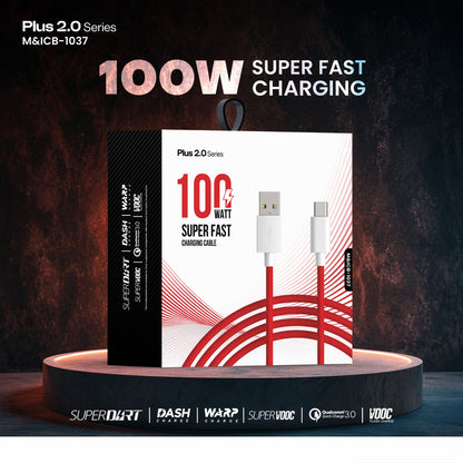 Plus 2.0 Series 100W Super Fast Charging Type C Cable front view