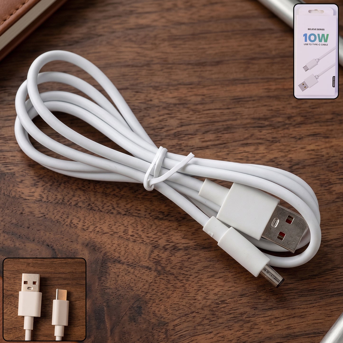10W USB to Type-C Charging Cable (1 Pc, 1 Mtr)
