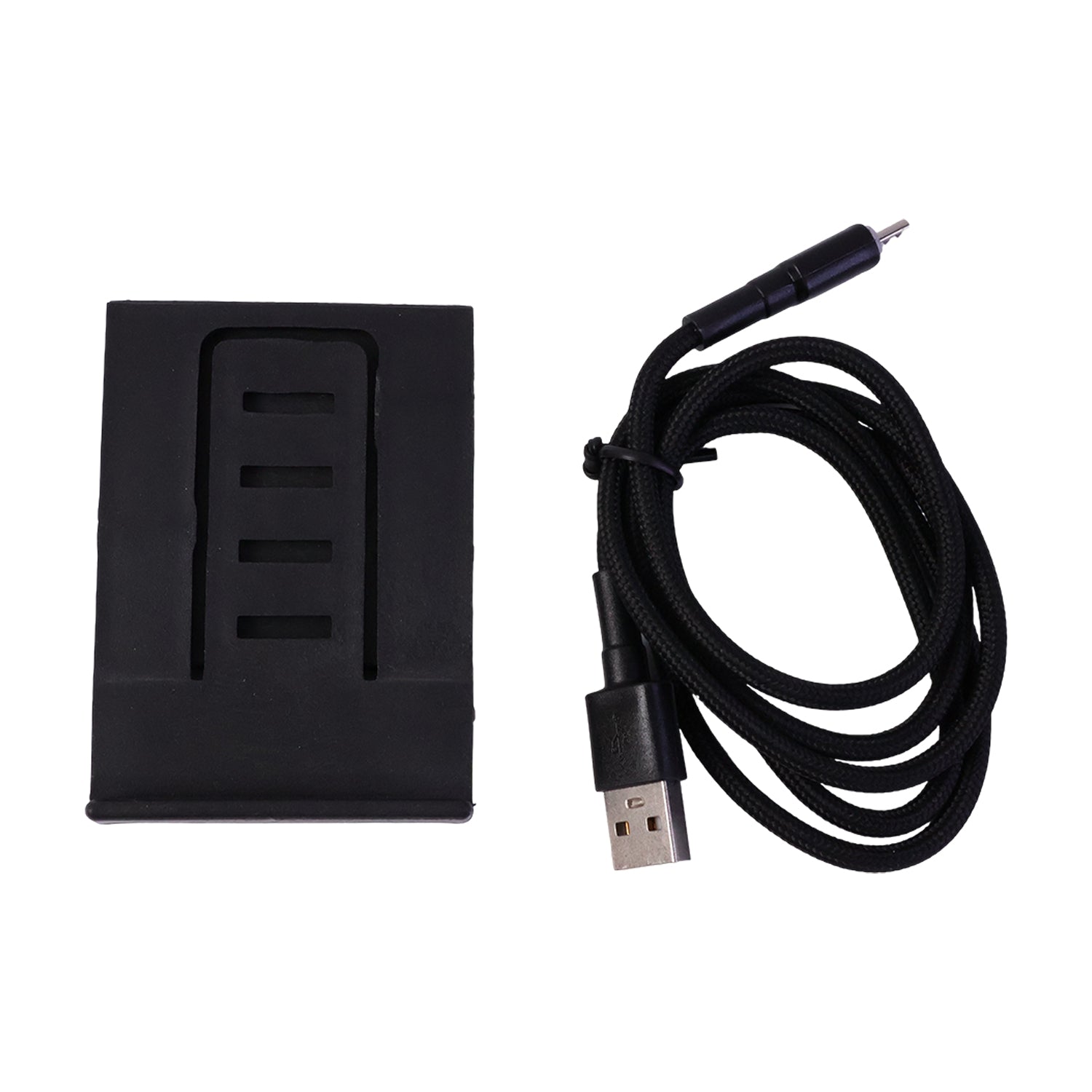 30W USB to Micro USB Braided Charging Cable with Mobile Stand (1 Pc, 1 Mtr)