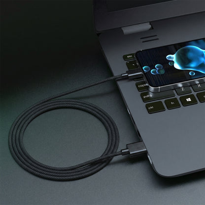 65W USB to Type-C Braided Charging Cable with Mobile Stand (1 Pc, 1 Mtr)