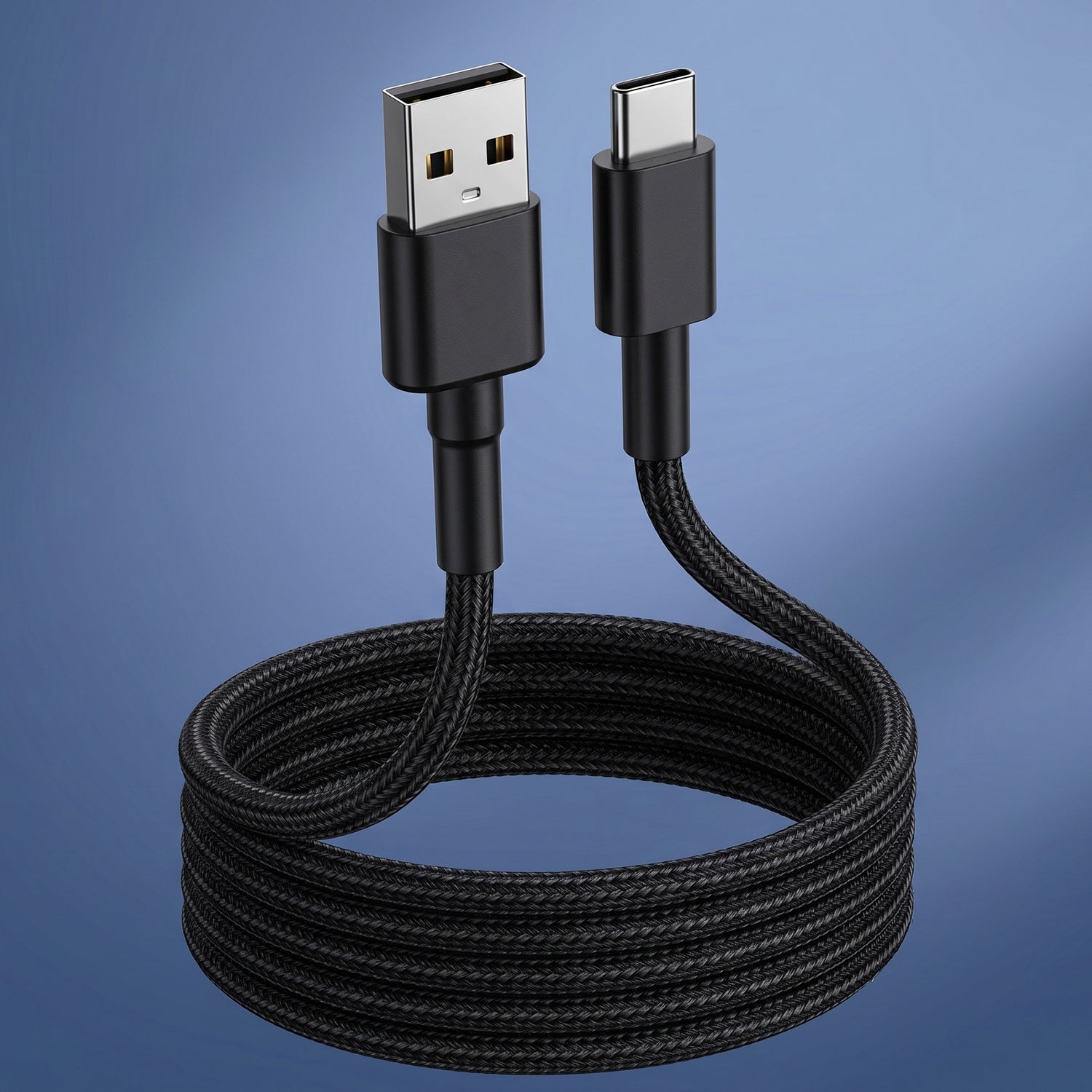 65W USB to Type-C Braided Charging Cable with Mobile Stand (1 Pc, 1 Mtr)