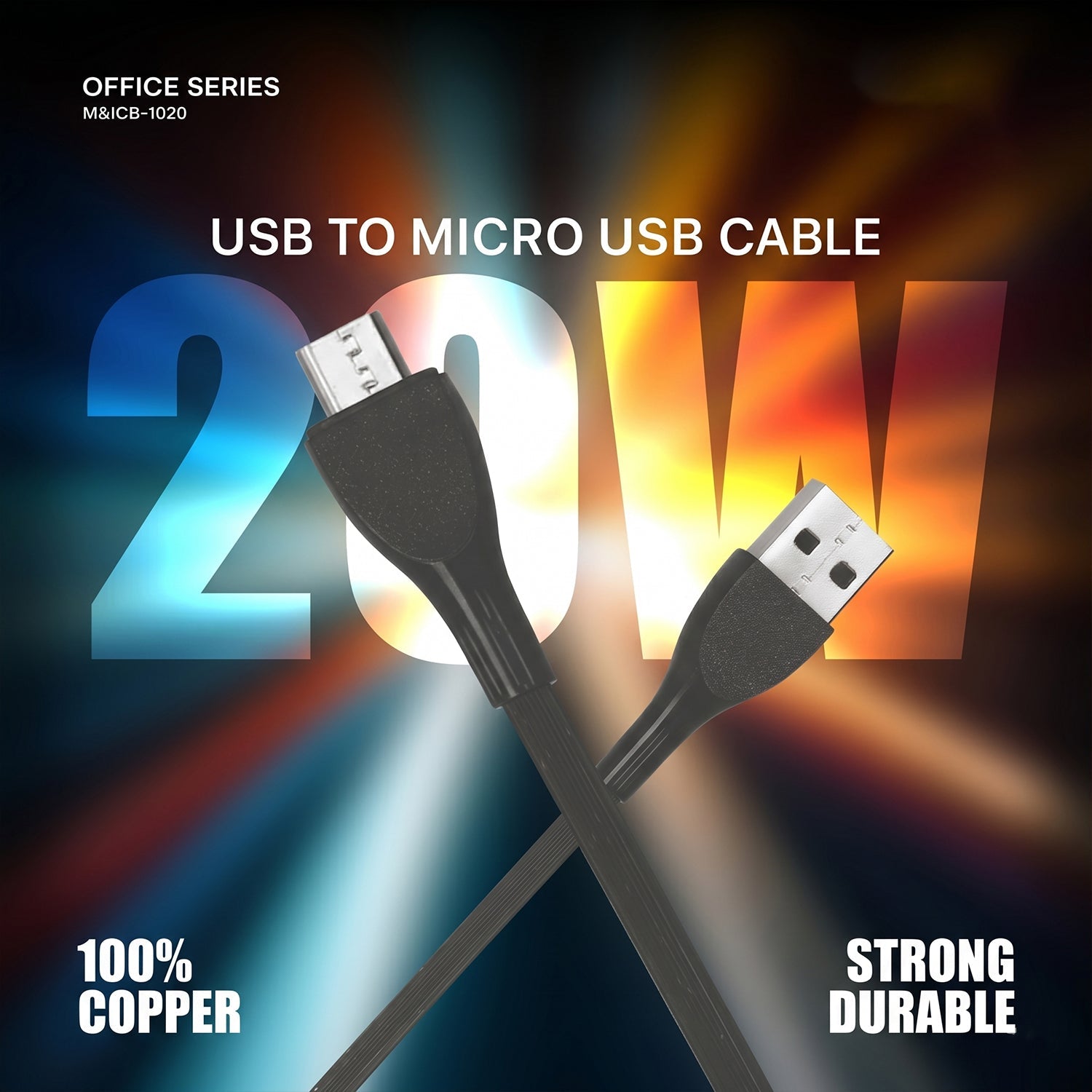 Office Series 20W USB to Micro USB Fast Charging Cable (1 Pc)