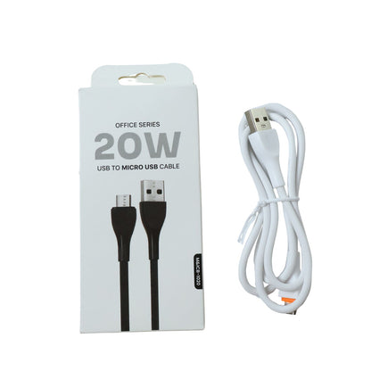 Office Series 20W USB to Micro USB Fast Charging Cable (1 Pc)