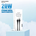 20W USB to Type-C Fast Charging Cable – Durable & Flexible Office Series
