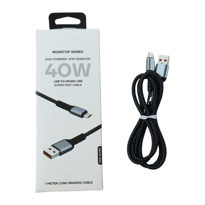Nonstop Series 40W USB to Micro USB Super Fast Charging Cable (1 Mtr)