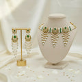 Emerald Pearl Choker Necklace Set – Traditional Kundan Elegance