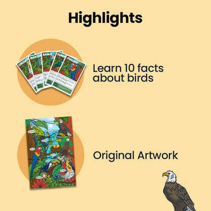 BIRD MYSTERY PUZZLE - AGE 3+ (38 PUZZLE PIECES) MDF PUZZLE SERIES