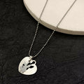 Heart Pendant Necklace – Charm with Rabbit Cutout Design