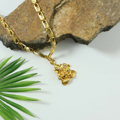 Lord Ganesha Pendant with Chain – Blessings of Prosperity Necklace