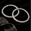 Silver-Tone Sparkling Bangle Bracelets for Women, Party and Festive Jewellery