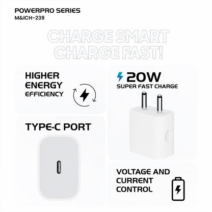 PowerPro USB-C Power Adapter side angle image