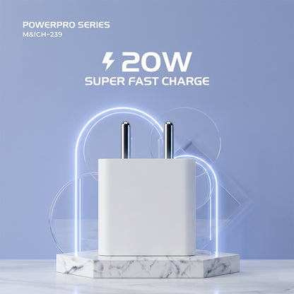 PowerPro USB-C charger plugged in for charging