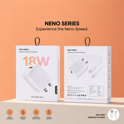 18W Fast Charging USB Wall Adapter with Free Micro USB Cable