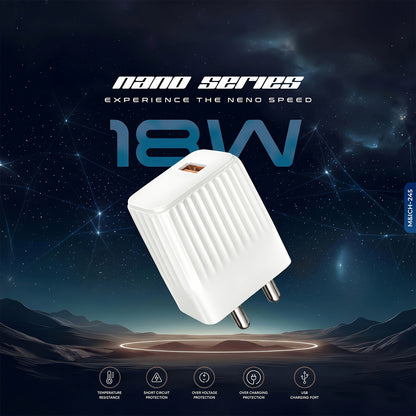 18W Fast Charging USB Wall Adapter with Free Micro USB Cable