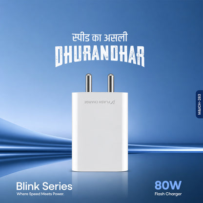 Blink 80W fast charger with cable