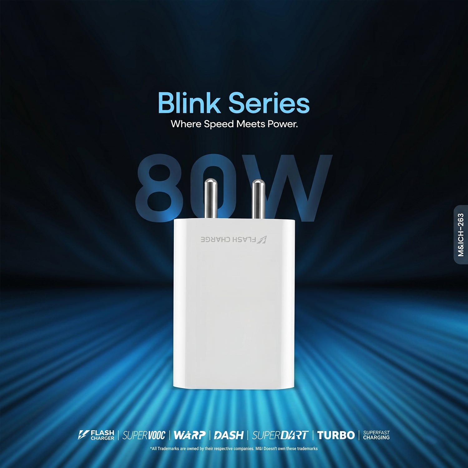 Blink 80W charger showing plug