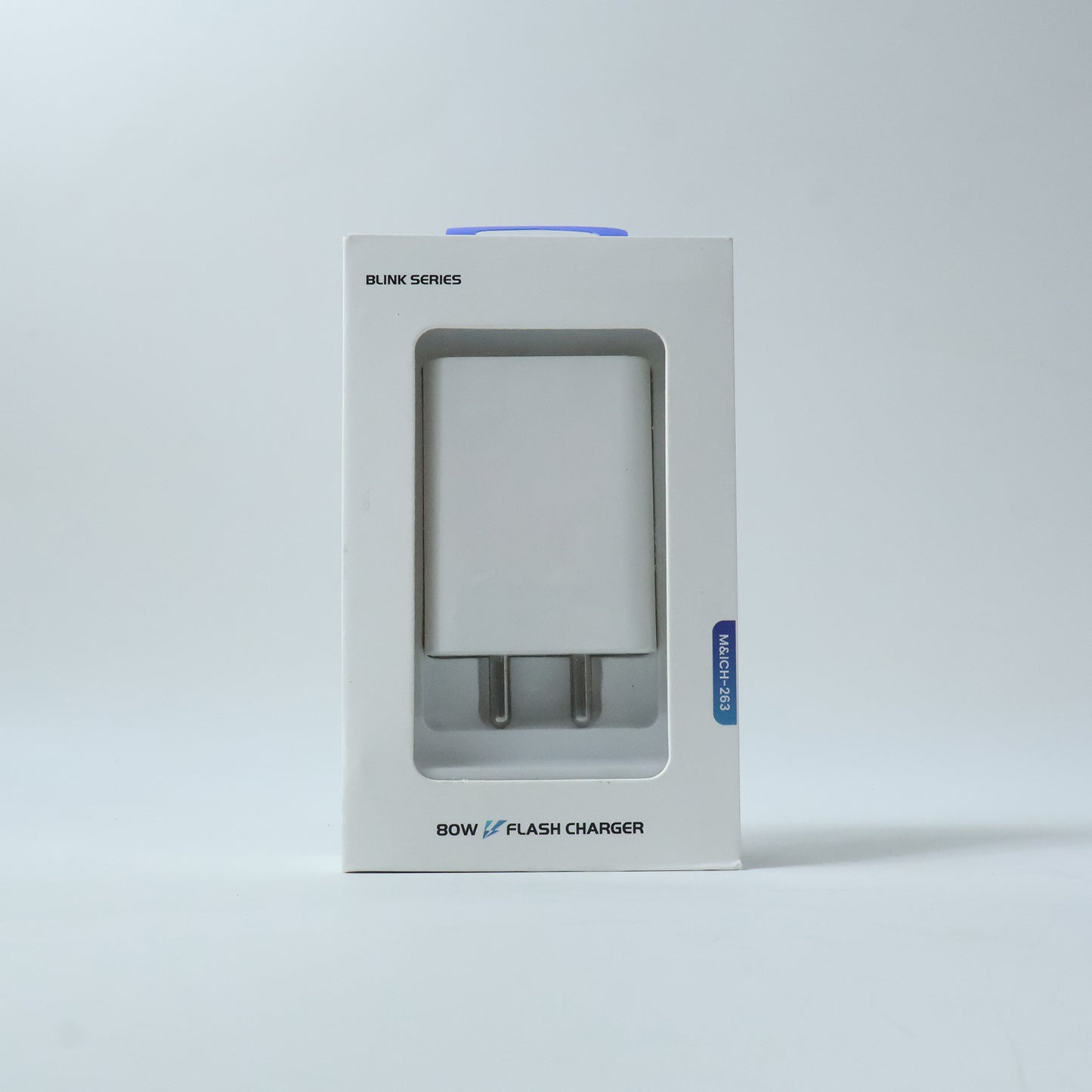 Blink 80W fast charging adapter in use