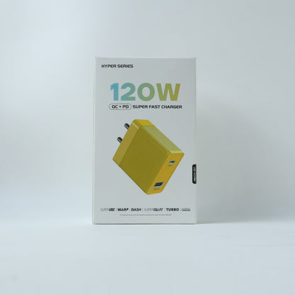 Portable 120W power adapter suitable for travel and home use