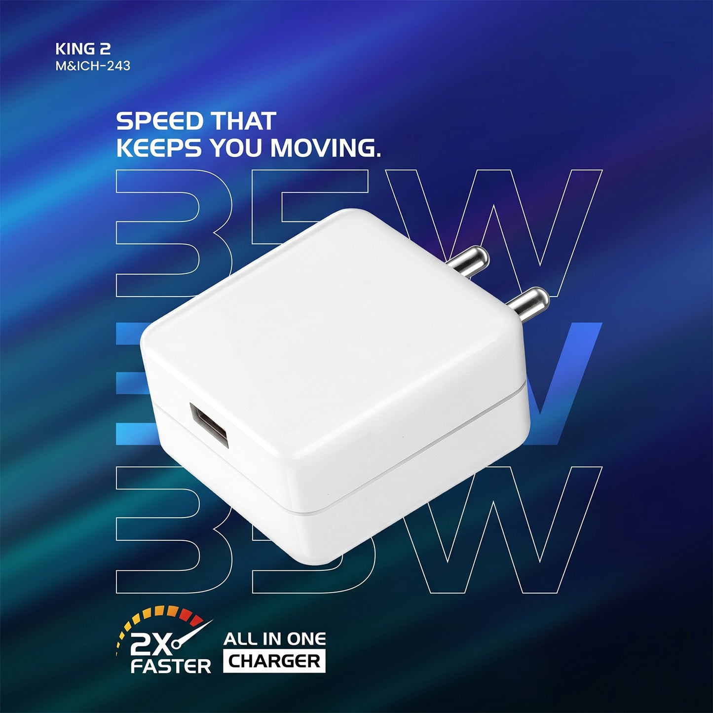 Compact King 2 Series 35W charger angled view