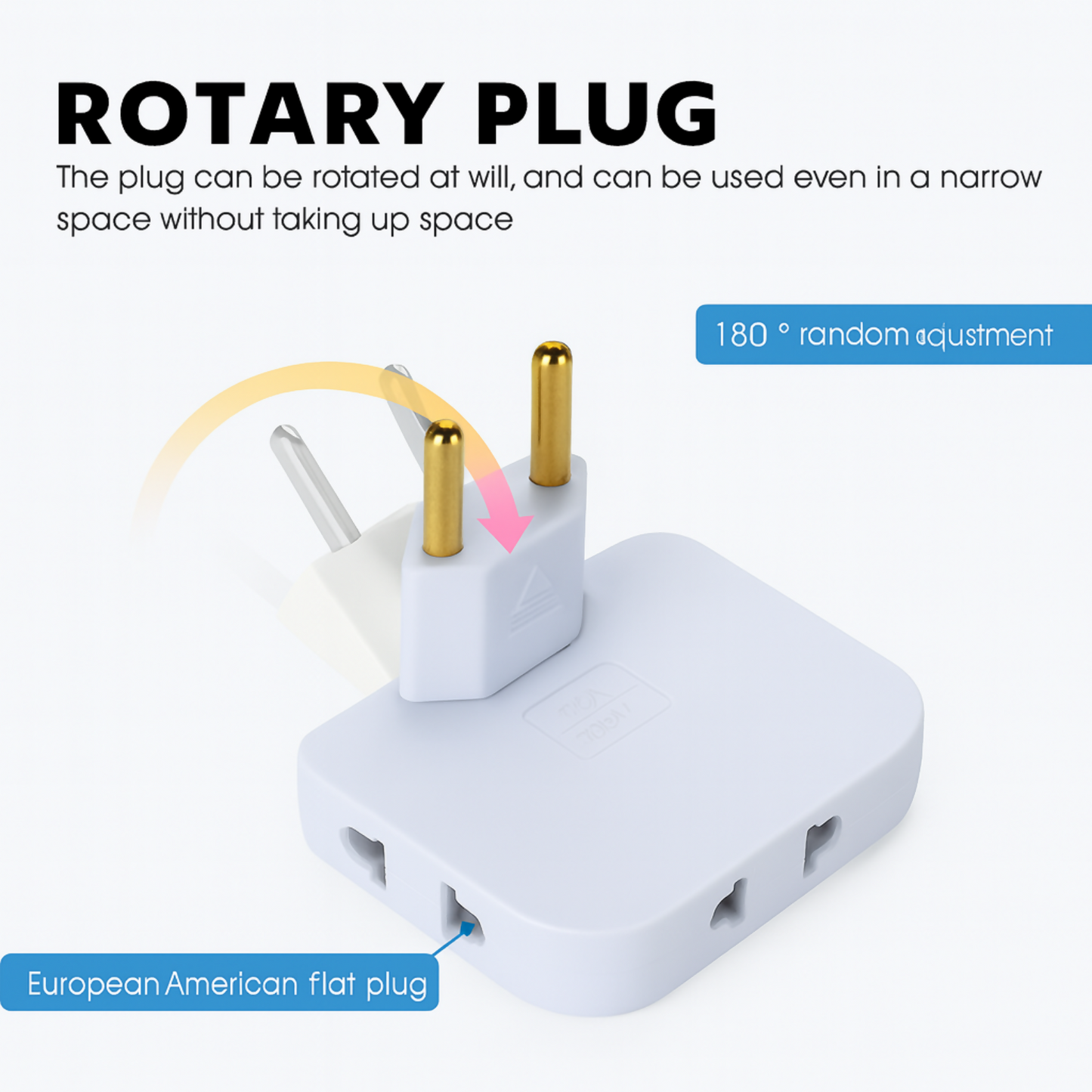 Travel Converter 180° Swivel Plug Universal Power Adapter 16A 250V