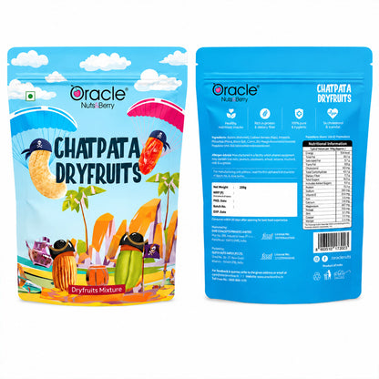 Spicy dry fruits and nuts in Oracle's trail mix, ready to eat.