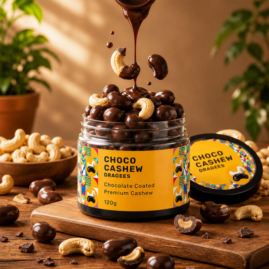 Oracle Chocolate Cashew Dragees, Premium Kaju Treats, 120g