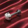 Silver Plated Pearl Labret nosepin Stud for women and girls