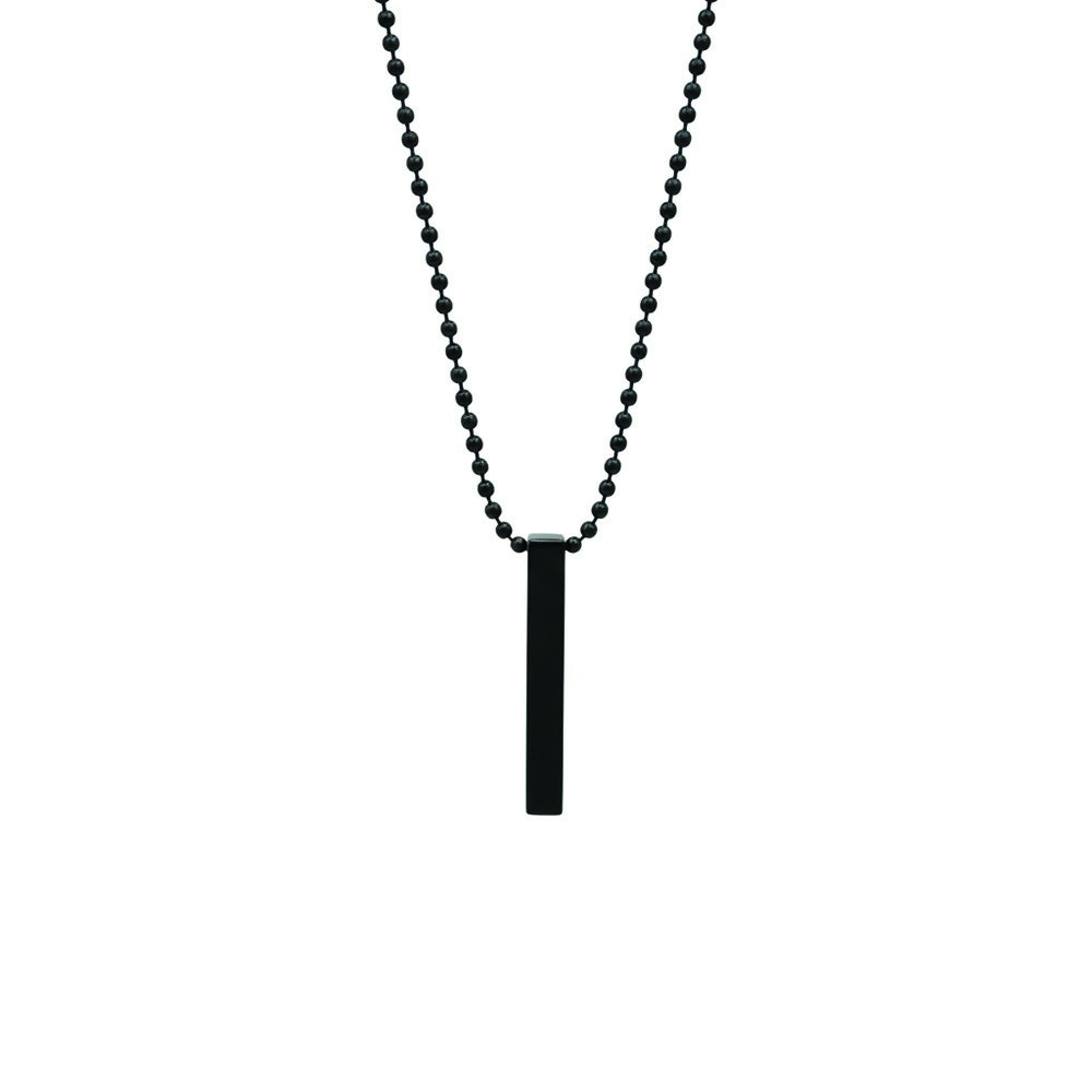 Black Bar Chain Pendent for mens