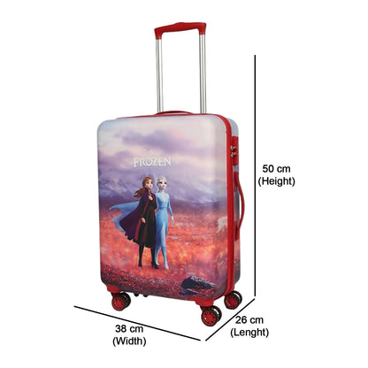 NOVEX Disney Frozen Red Travelling Kids Trolley Bags for Girls Luggage 4 Wheels ( Blue /18 Inch)
