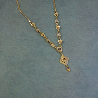 Beautifully crafted gold necklace set with detailed design