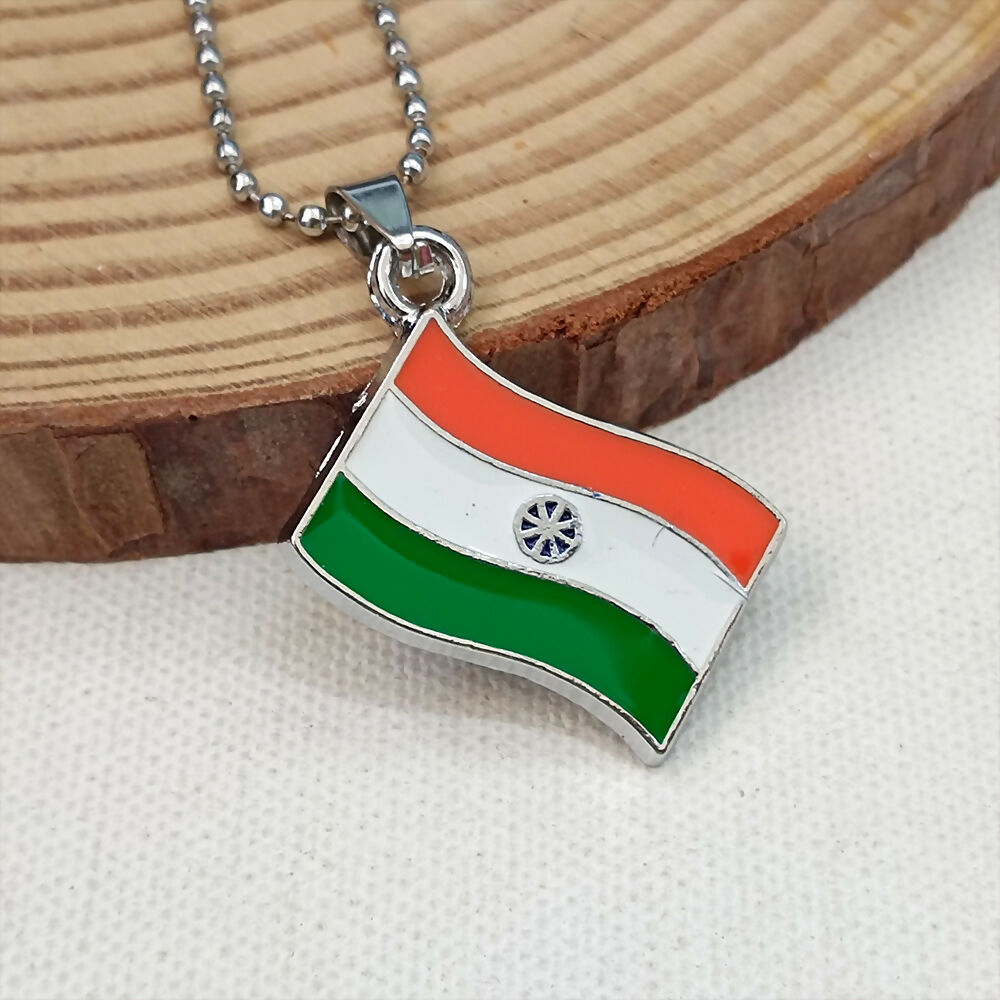 India Flag Chain Pendant For Men