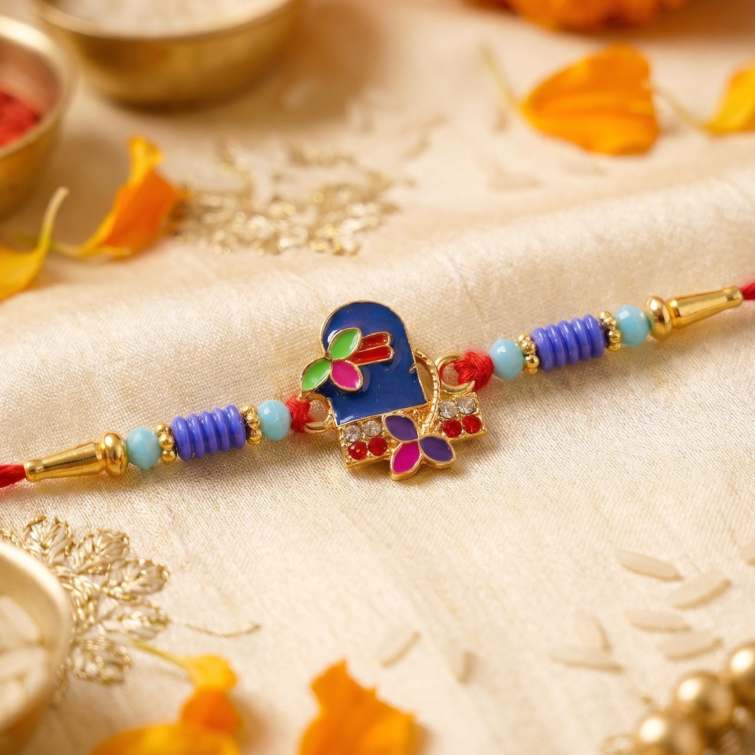 Soft and comfortable thread of Royal Blue Shiv Rakhi