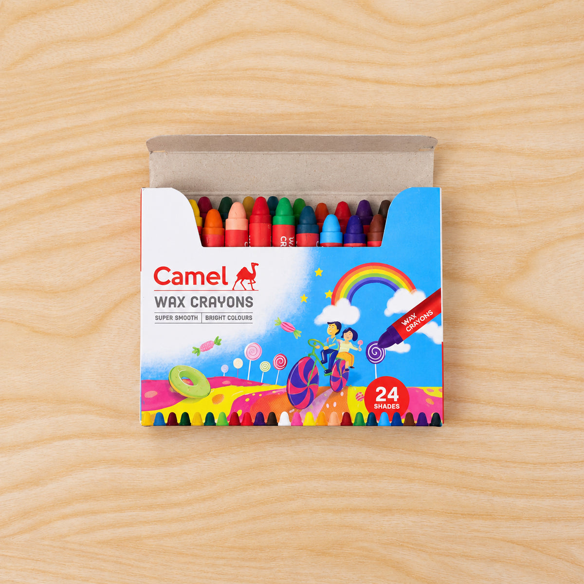 Camel Wax Crayons 24 Shades
