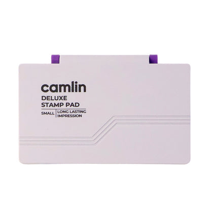 Camlin Deluxe Small Violet Stamp Pad – Long Lasting Ink Pad for Clear Impressions