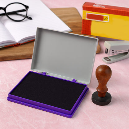 Camlin Deluxe Small Violet Stamp Pad – Long Lasting Ink Pad for Clear Impressions
