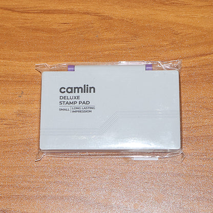 Camlin Deluxe Small Violet Stamp Pad – Long Lasting Ink Pad for Clear Impressions