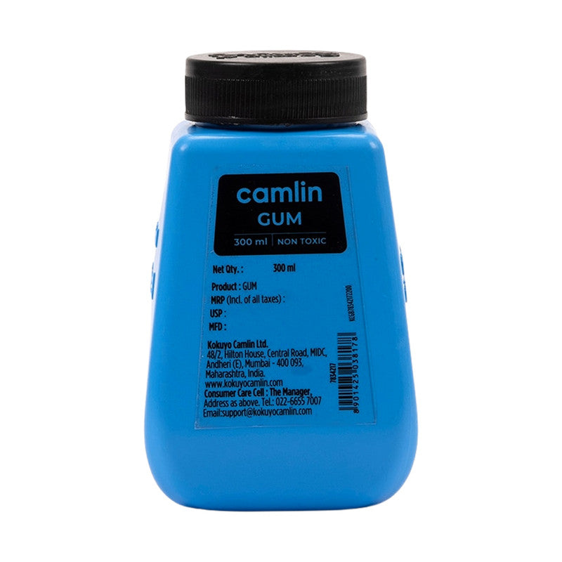 Camlin Gum Adhesive 300 ml – Non-Toxic Glue with Brush Applicator for Paper & Craft Work