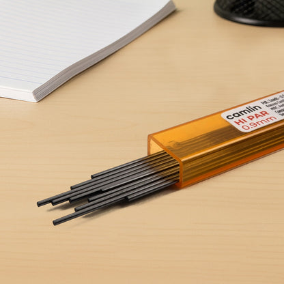 Camlin Hi-Par 0.9 mm Mechanical Pencil Leads – High Polymer Strong Leads for Smooth Writing (Pack of 10 Tubes, 5 Leads in Each)