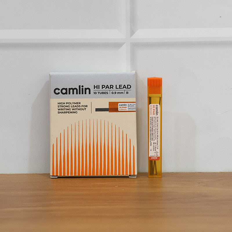 Camlin Hi-Par 0.9 mm Mechanical Pencil Leads – High Polymer Strong Leads for Smooth Writing (Pack of 10 Tubes, 5 Leads in Each)