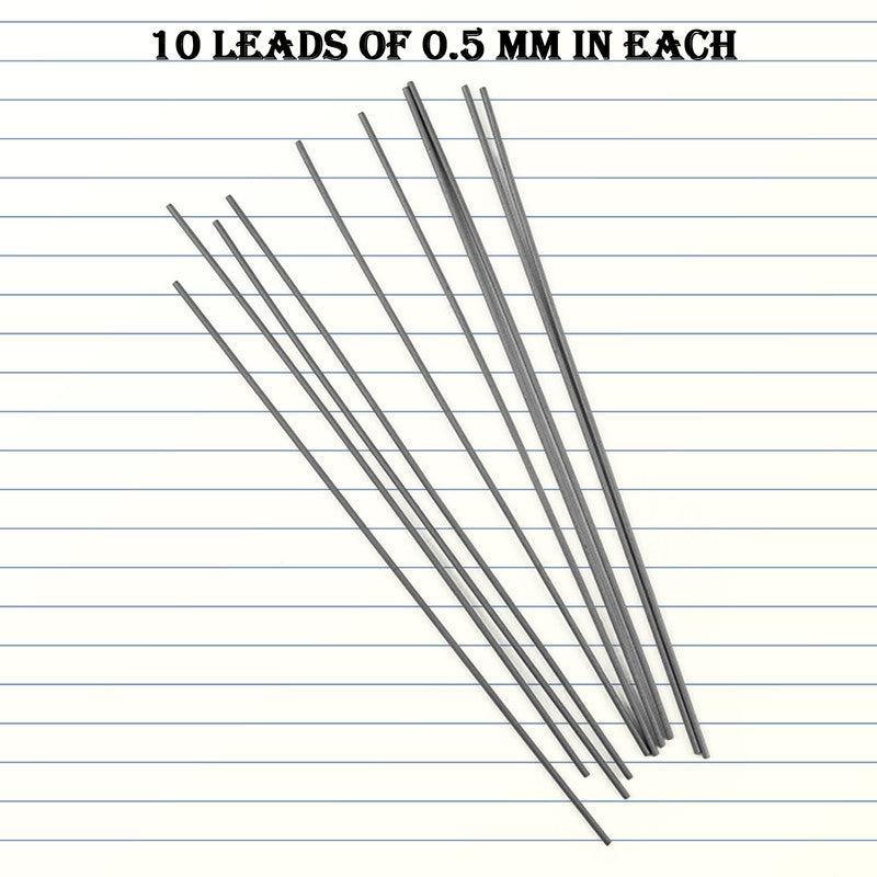 Camlin Hi-Par Leads 0.5 mm HB – High Polymer Mechanical Pencil Leads (10 Tubes Pack)