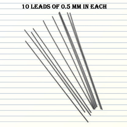 Camlin Hi-Par Leads 0.5 mm HB – High Polymer Mechanical Pencil Leads (10 Tubes Pack)