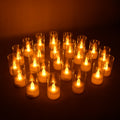 LED Flameless Candles – Set of 24 with Transparent Covers for Safe Home Ambience