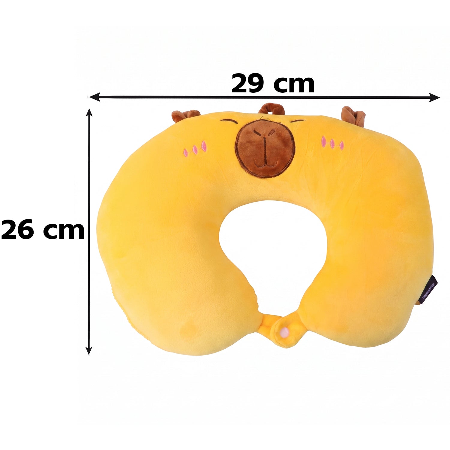 U-Shaped Travel Neck Pillow, Cute Capybara Soft Plush Pillow for Travel (1 Pc)