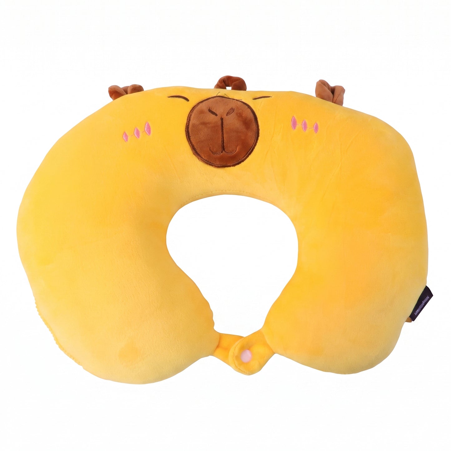 U-Shaped Travel Neck Pillow, Cute Capybara Soft Plush Pillow for Travel (1 Pc)