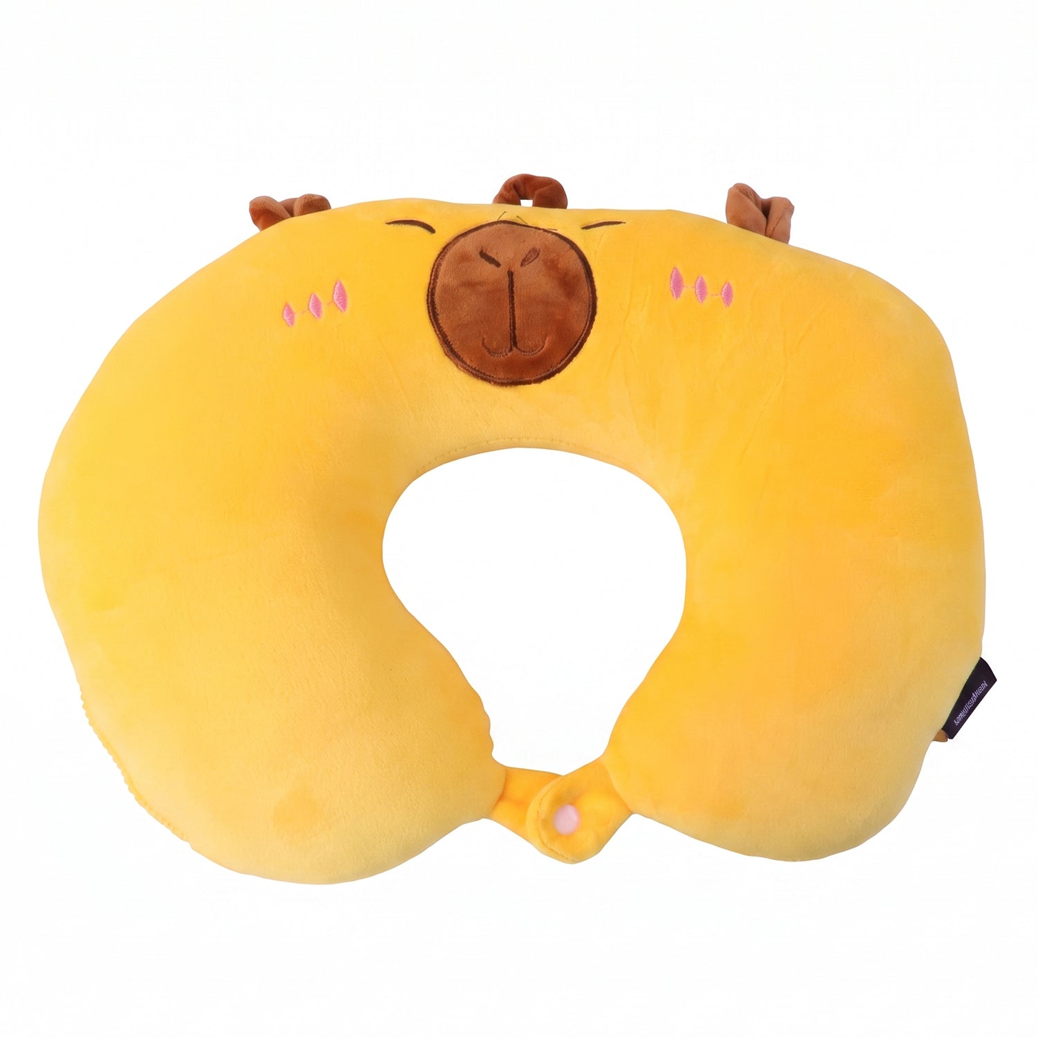 U-Shaped Travel Neck Pillow, Cute Capybara Soft Plush Pillow for Travel (1 Pc)