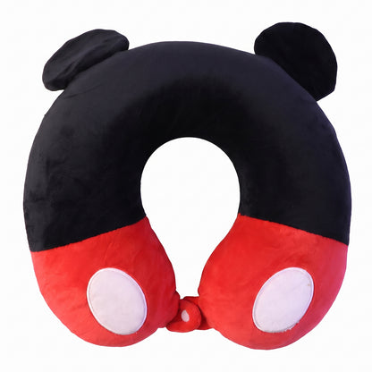 U-Shaped Travel Neck Pillow, Cute Character Soft Plush Pillow with Ears (1 Pc)
